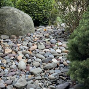 decorative stone walkway path garden