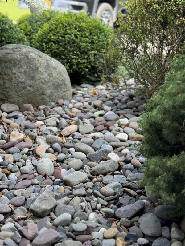 decorative stone walkway path garden