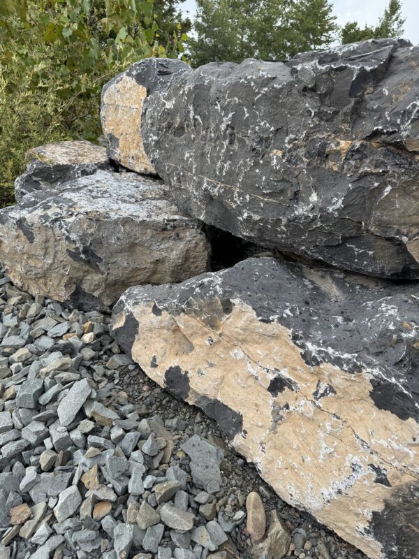 boulder stackable garden wall retaining