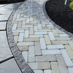 herringbone, walkways, path, landscape